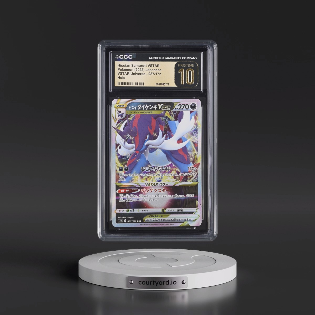 2022 VSTAR Universe #087/172 Hisuian Samurott VSTAR - Holo (CGC 10 PRISTINE)