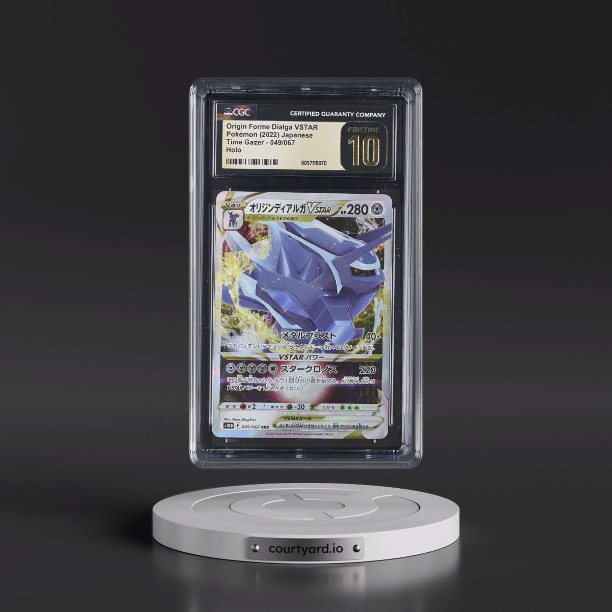2022 Time Gazer #049/067 Origin Forme Dialga VSTAR - Holo (CGC 10 PRISTINE)