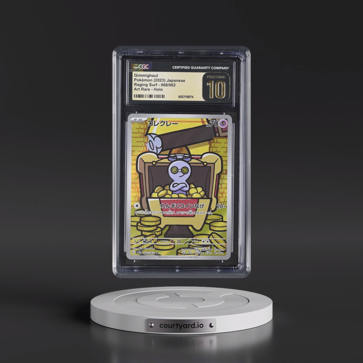 2023 Pokémon Sv3a-Raging Surf #068 Gimmighoul - Art Rare (CGC 10 PRISTINE)