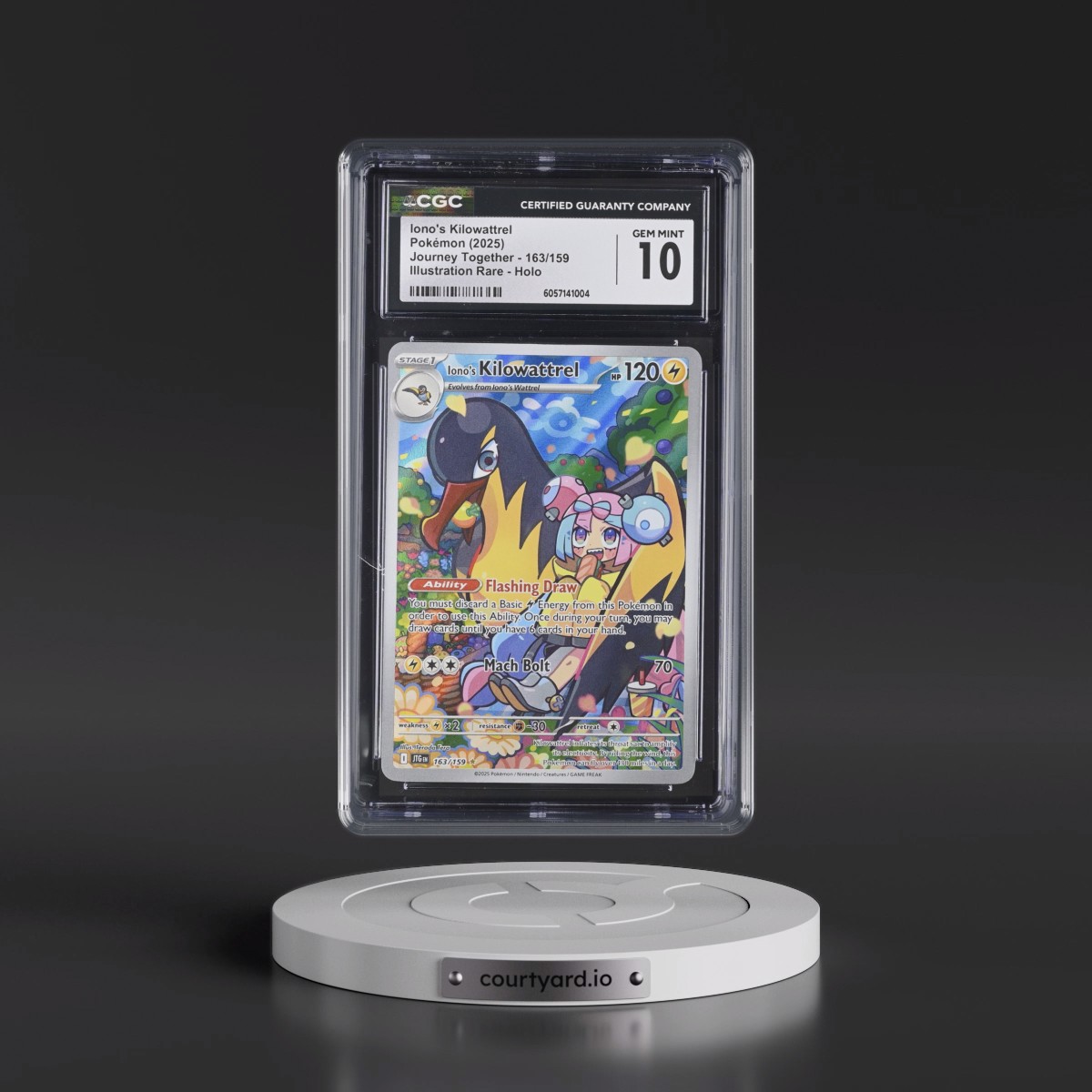 2024 Journey Together - JTG EN #163/159 Iono's Kilowattrel - Illustration Rare Holo (CGC 10 GEM MINT)