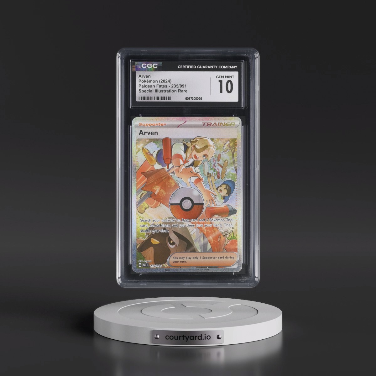 2024 Paldean Fates - PAF EN #235/091 Arven - Special Illustration Rare (Holo) (CGC 10 GEM MINT)