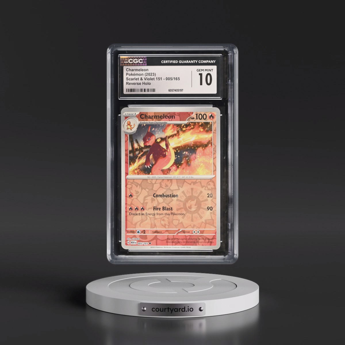 2023 Scarlet & Violet 151 - MEW EN #005/165 Charmeleon - Reverse Holo (CGC 10 GEM MINT)