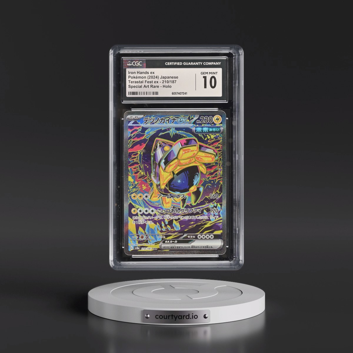 2024 High Class Pack: Terastal Fest ex - sv8a #210/187 Iron Hands ex - Special Art Rare Holo (CGC 10 GEM MINT)