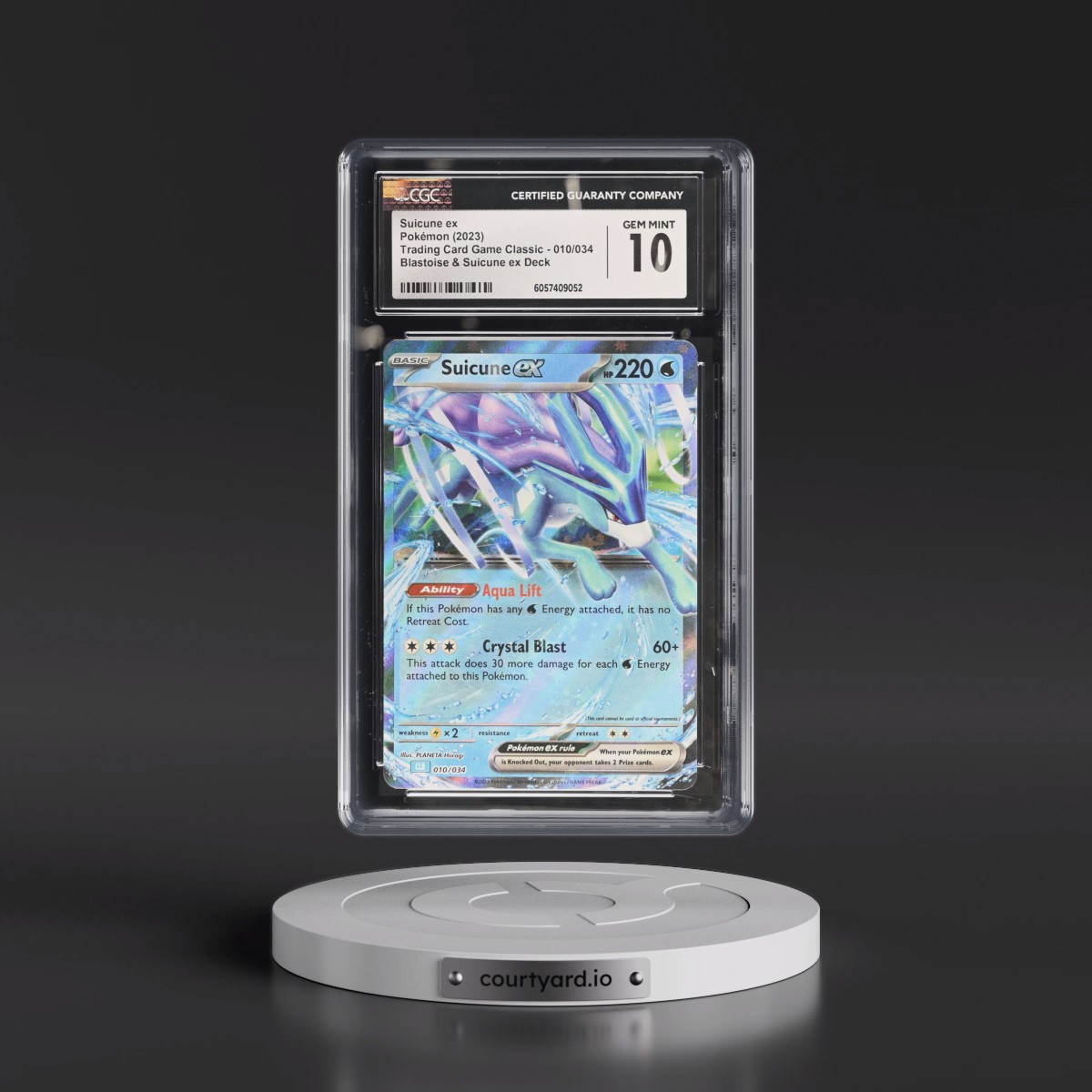 2023 Trading Card Game Classic - CLV, CLC, CLB #010/034 Suicune ex - Blastoise & Suicune ex Deck - CLB Holo (CGC 10 GEM MINT)