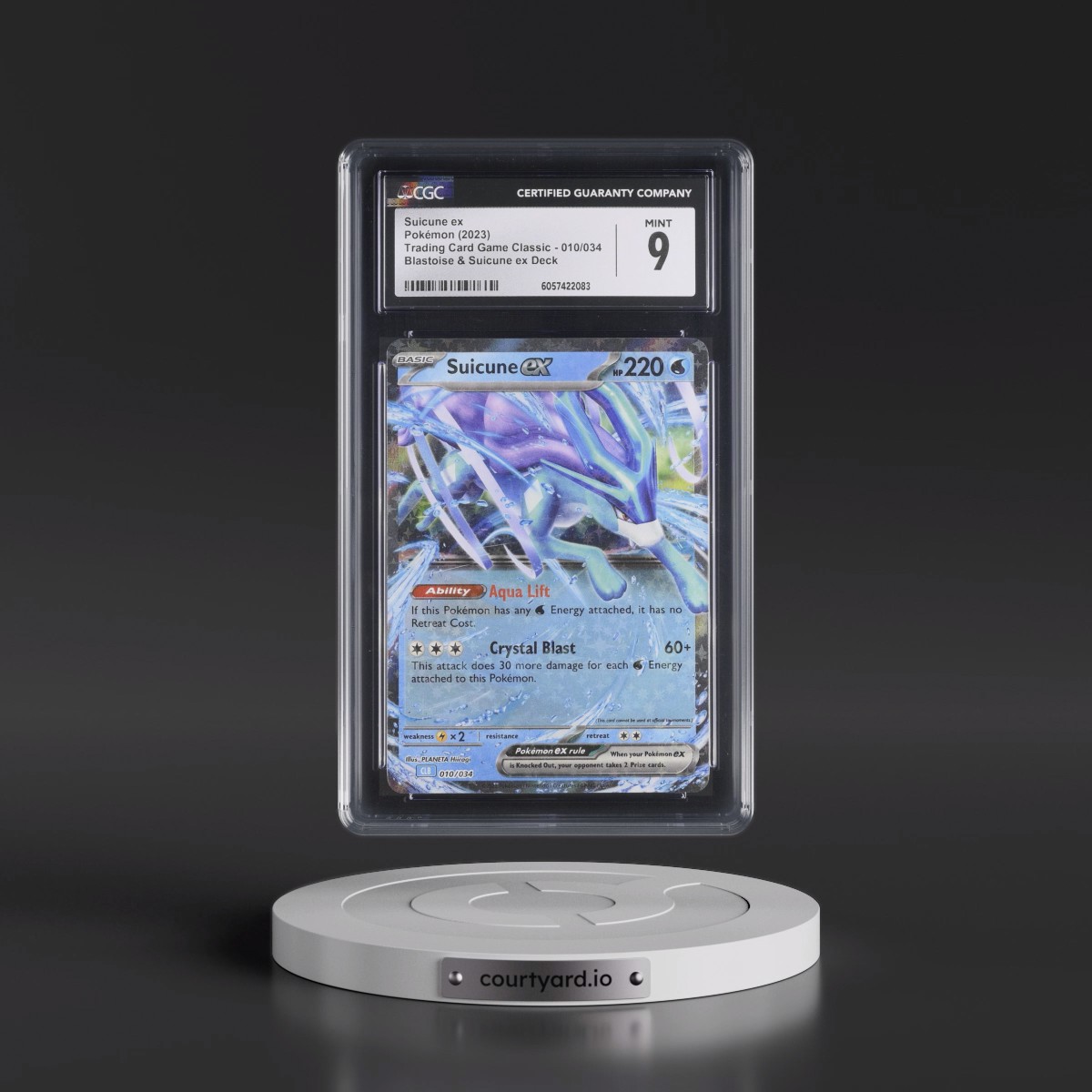 2023 Trading Card Game Classic - CLV, CLC, CLB #010/034 Suicune ex - Blastoise & Suicune ex Deck - CLB Holo (CGC 9 MINT)