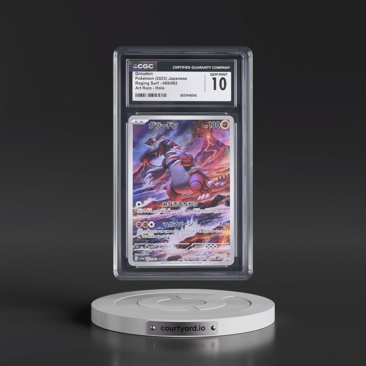2023 Raging Surf #069/062 Groudon - Art Rare Holo (CGC 10 GEM MINT)