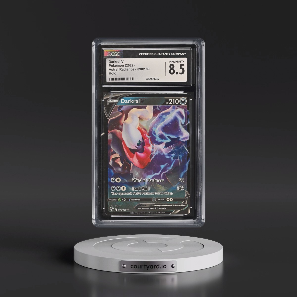 Astral Radiance #098/189 Darkrai V - Holo (CGC 8.5 NM-MT+)