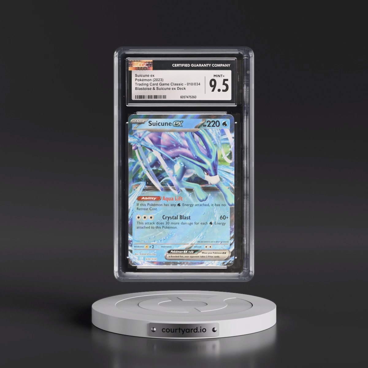 2023 Trading Card Game Classic - CLV, CLC, CLB Suicune ex - Blastoise & Suicune ex Deck - CLB Holo #010/034 CGC 9.5