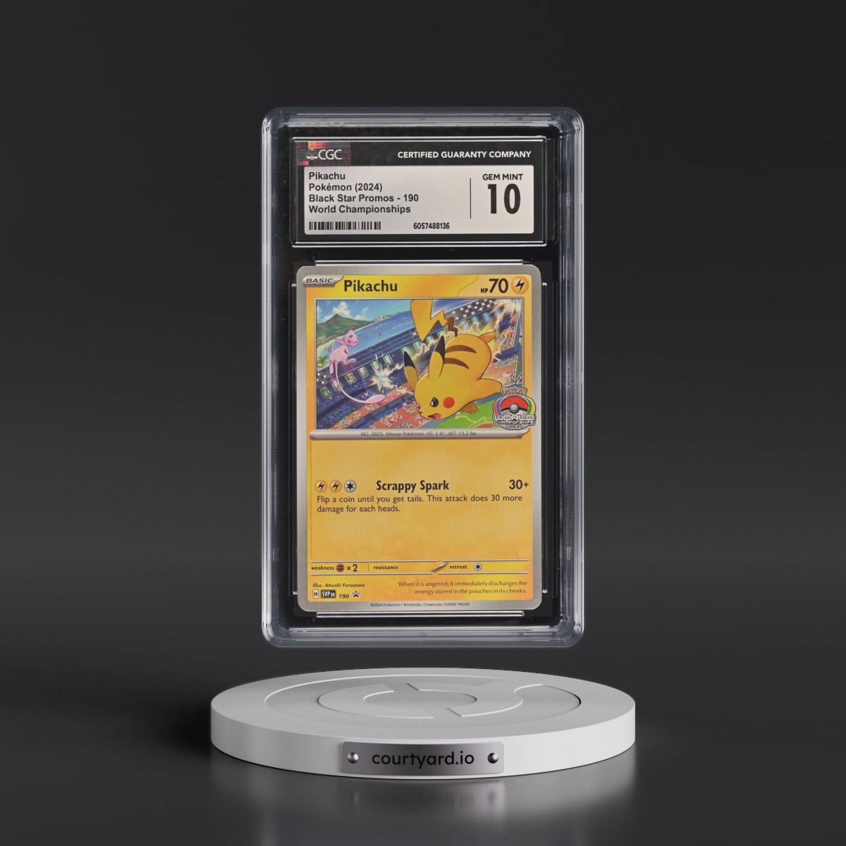 2023 Black Star Promos - Scarlet & Violet SVP EN #190 Pikachu - World Championships (CGC 10 GEM MINT)