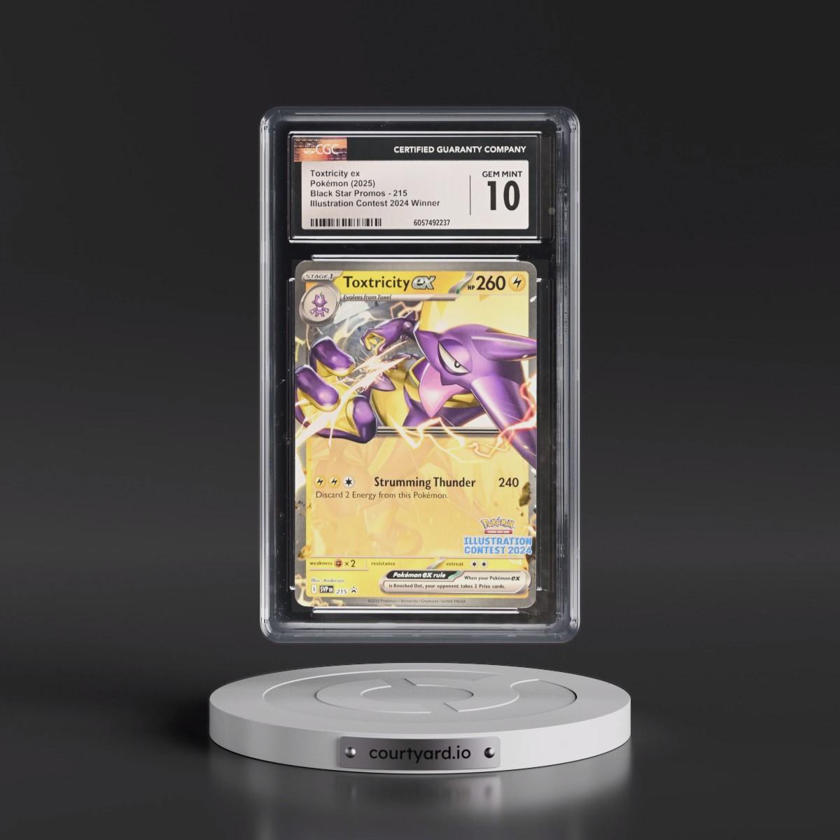2023 Black Star Promos - Scarlet & Violet SVP EN #215 Toxtricity ex - Illustration Contest 2024 Winner (CGC 10 GEM MINT)