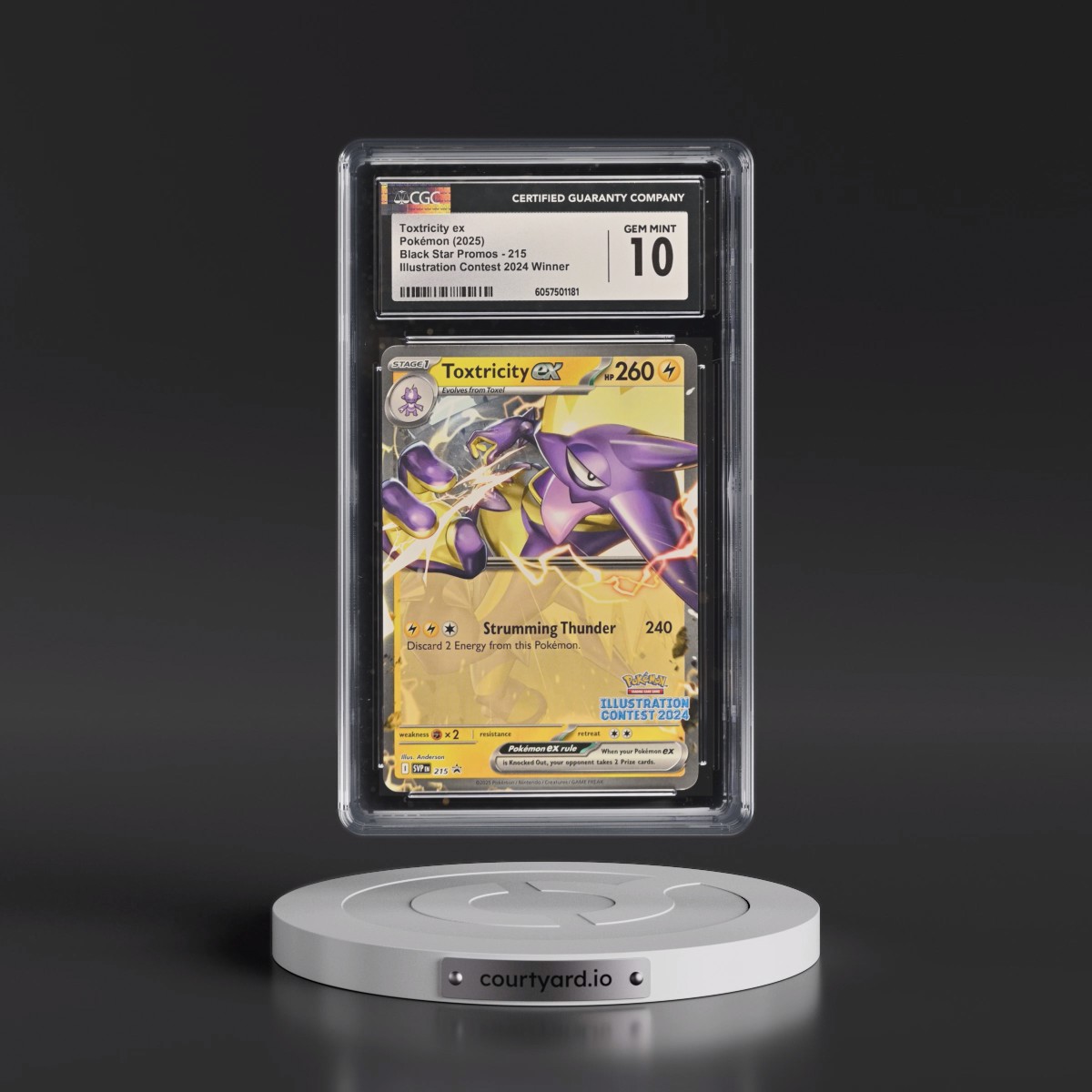 2023 Black Star Promos - Scarlet & Violet SVP EN #215 Toxtricity ex - Illustration Contest 2024 Winner (CGC 10 GEM MINT)