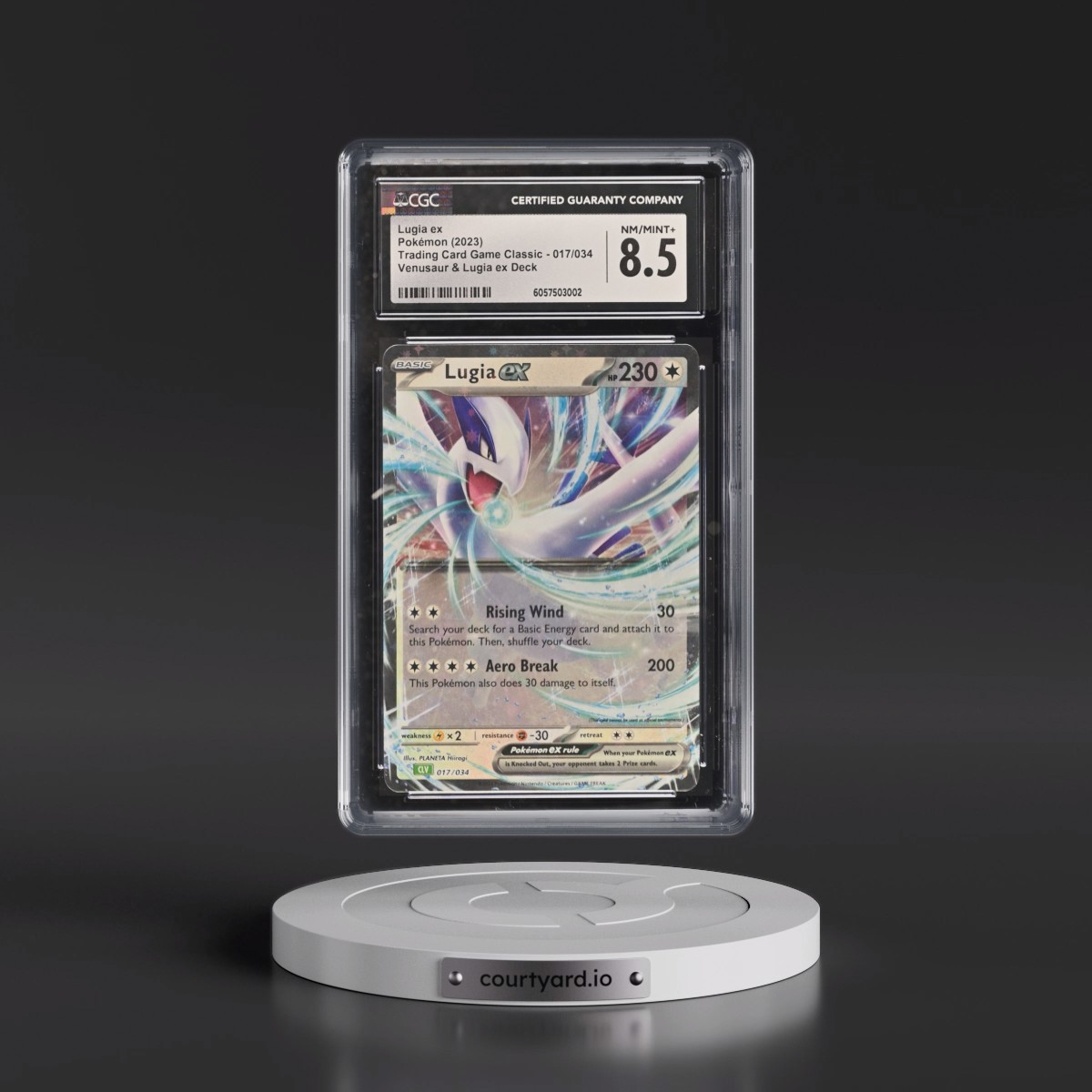 2023 Trading Card Game Classic - CLV, CLC, CLB #017/034 Lugia ex - Venusaur & Lugia ex Deck - CLV Holo (CGC 8.5 NM-MT+)