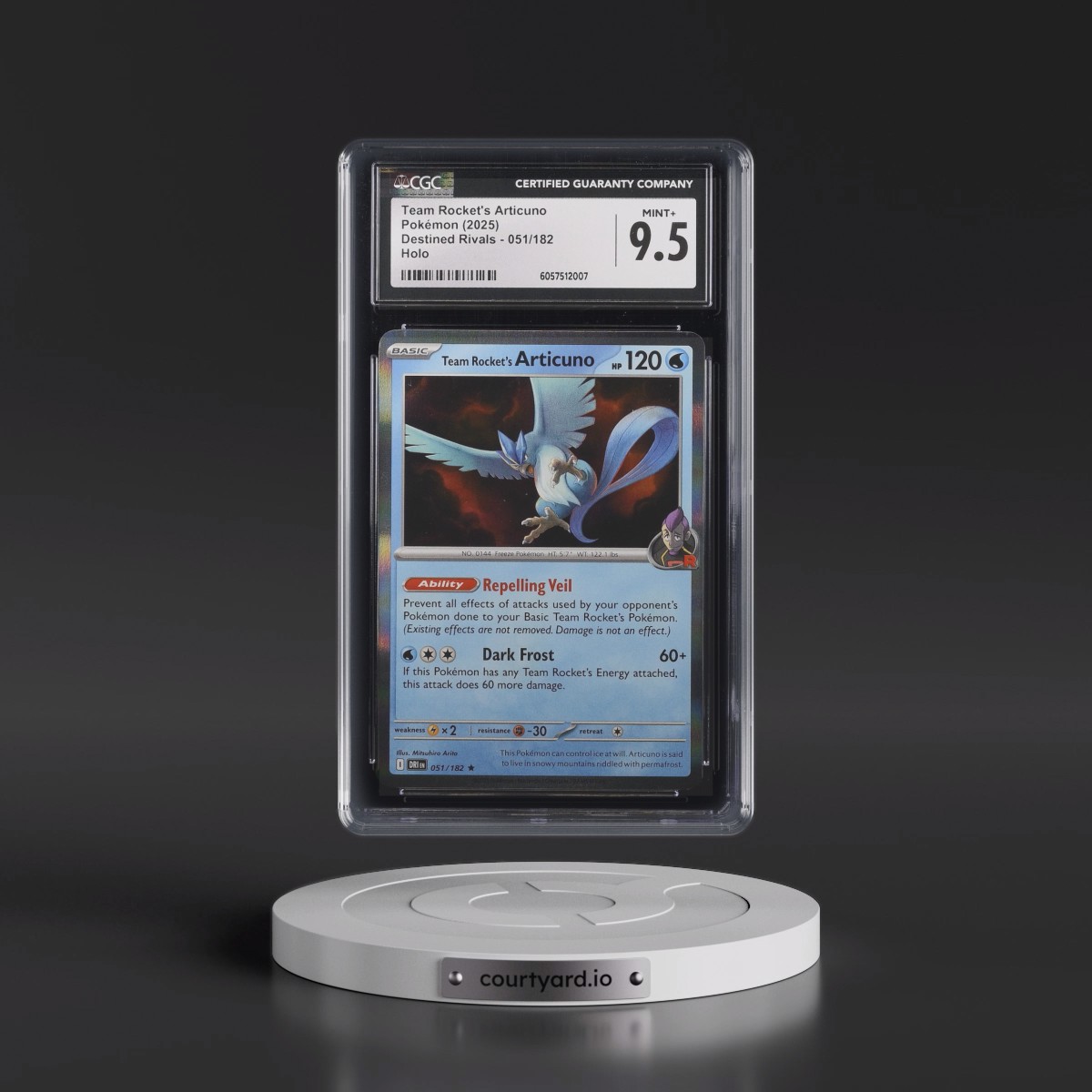 2025 Destined Rivals - DRI EN #051/182 Team Rocket's Articuno - Holo (CGC 9.5 MINT+)