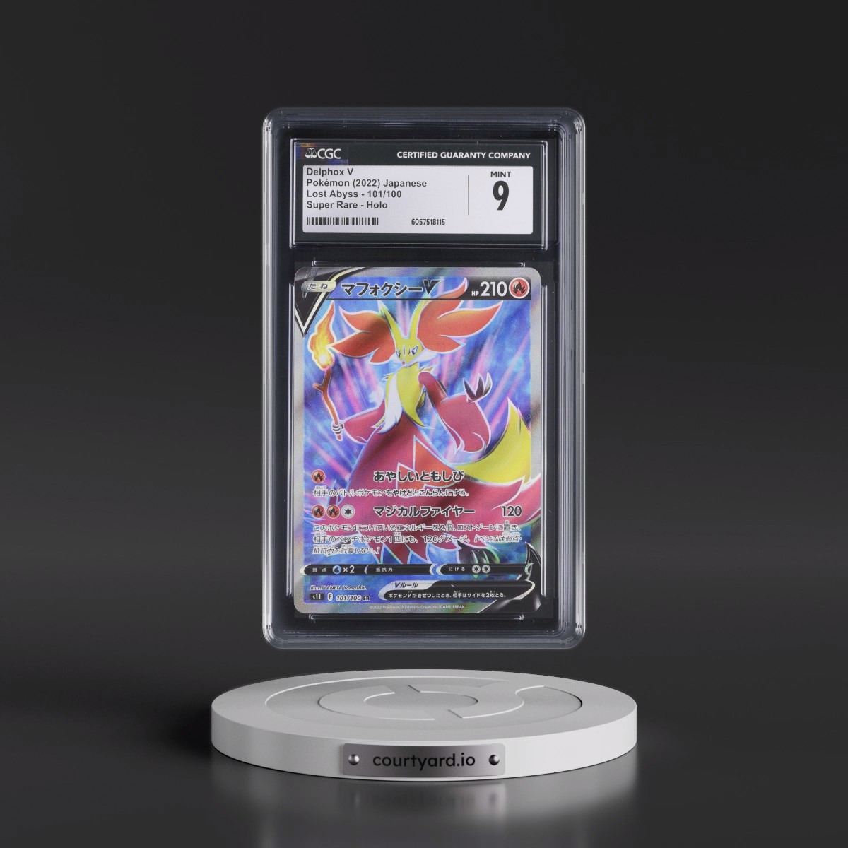 2022 Lost Abyss #101/100 Delphox V - Super Rare Holo (CGC 9 MINT)