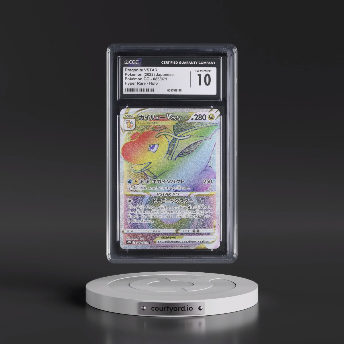 2022 Pokémon GO #086/071 Dragonite VSTAR - Hyper Rare Holo (CGC 10 GEM MINT)