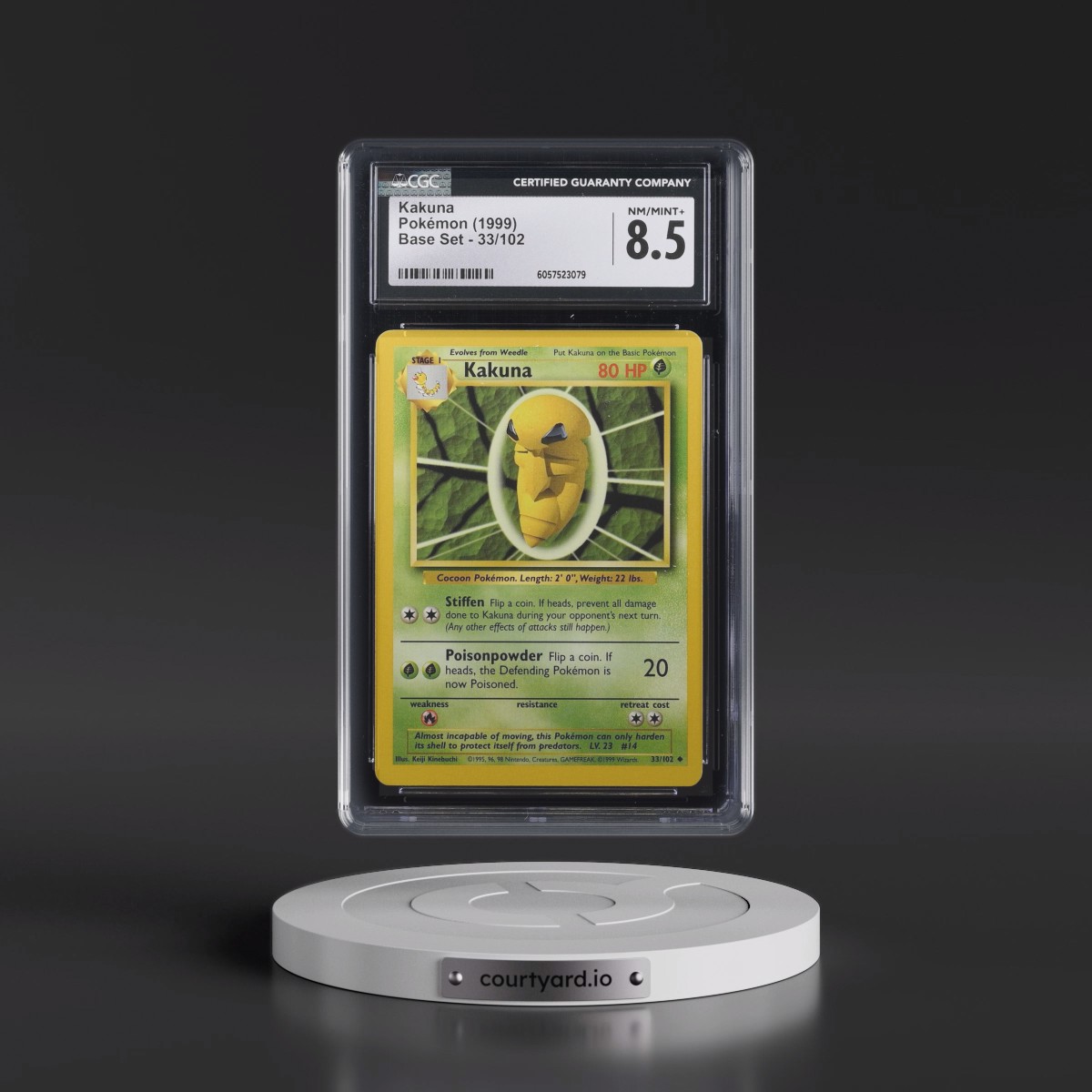 1999 Base Set #33/102 Kakuna (CGC 8.5 NM-MT+)