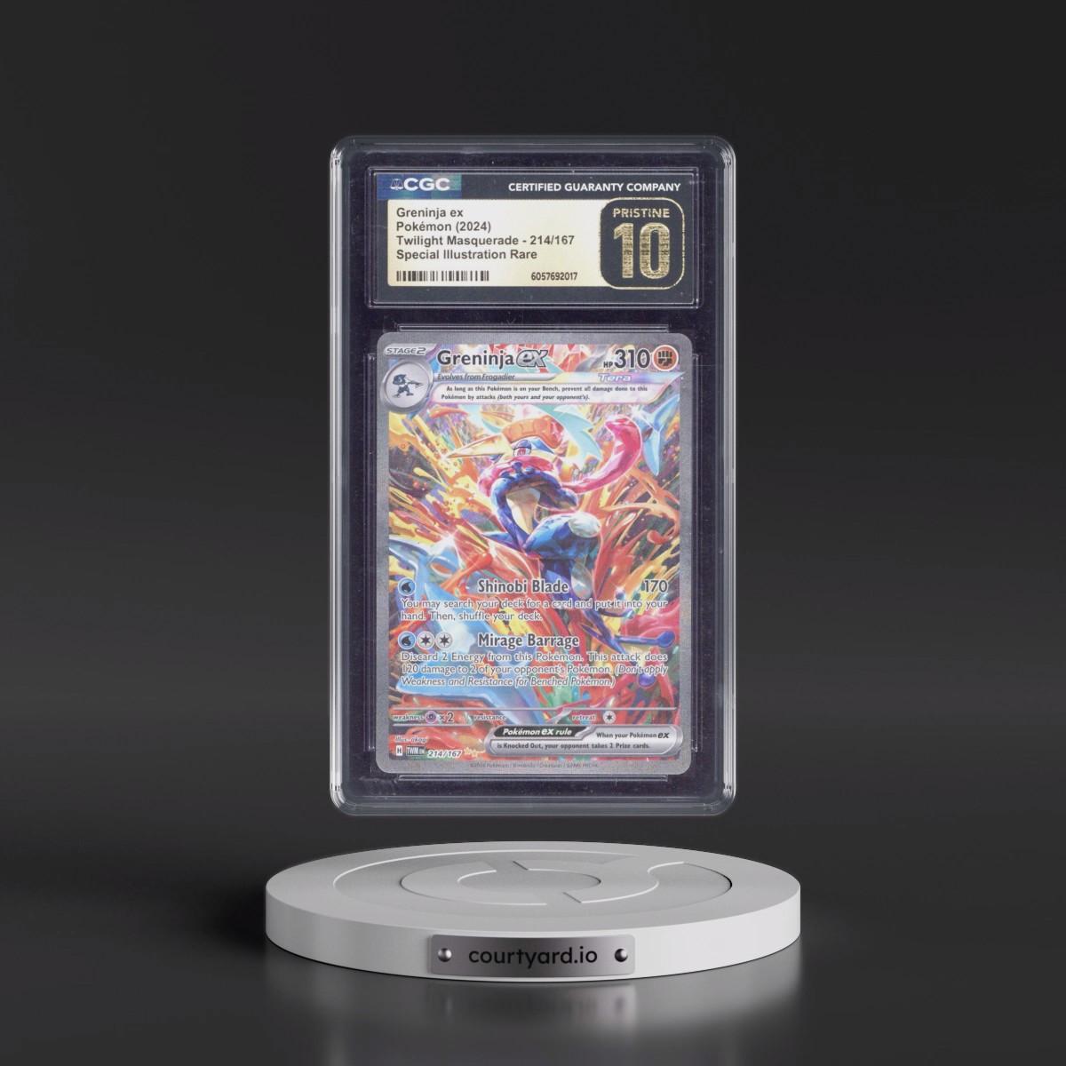 2024 Twilight Masquerade - TWM EN Greninja ex - Special Illustration Rare (Holo) #214/167 CGC 10