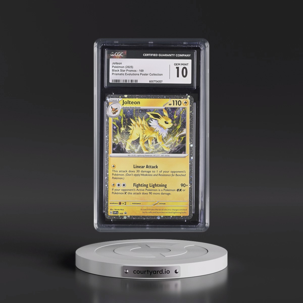 2023 Black Star Promos - Scarlet & Violet SVP EN #169 Jolteon - Prismatic Evolutions Poster Collection (Cosmos Holo) (CGC 10 GEM MINT)