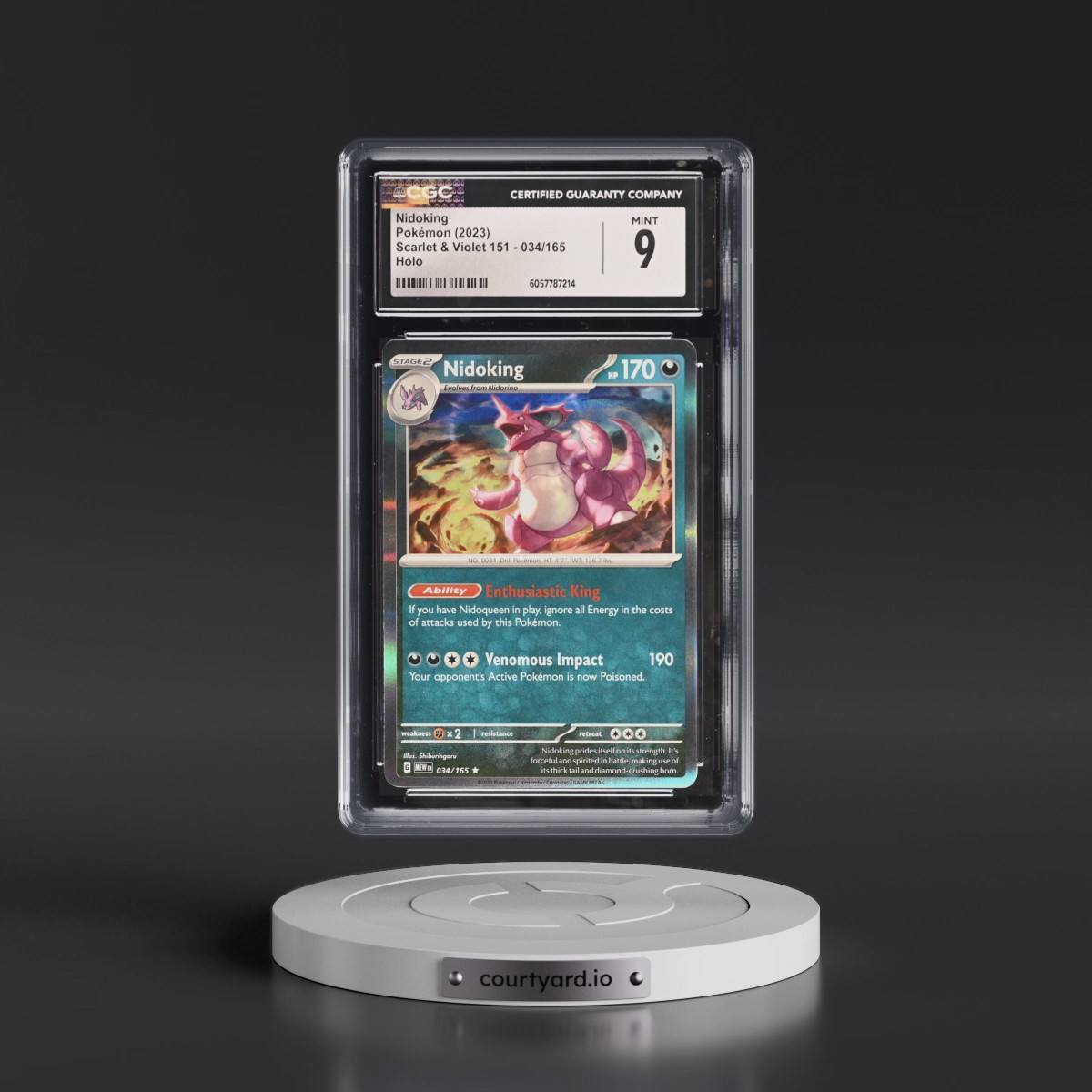 2023 Scarlet & Violet 151 - MEW EN #034/165 Nidoking - Holo (CGC 9 MINT)