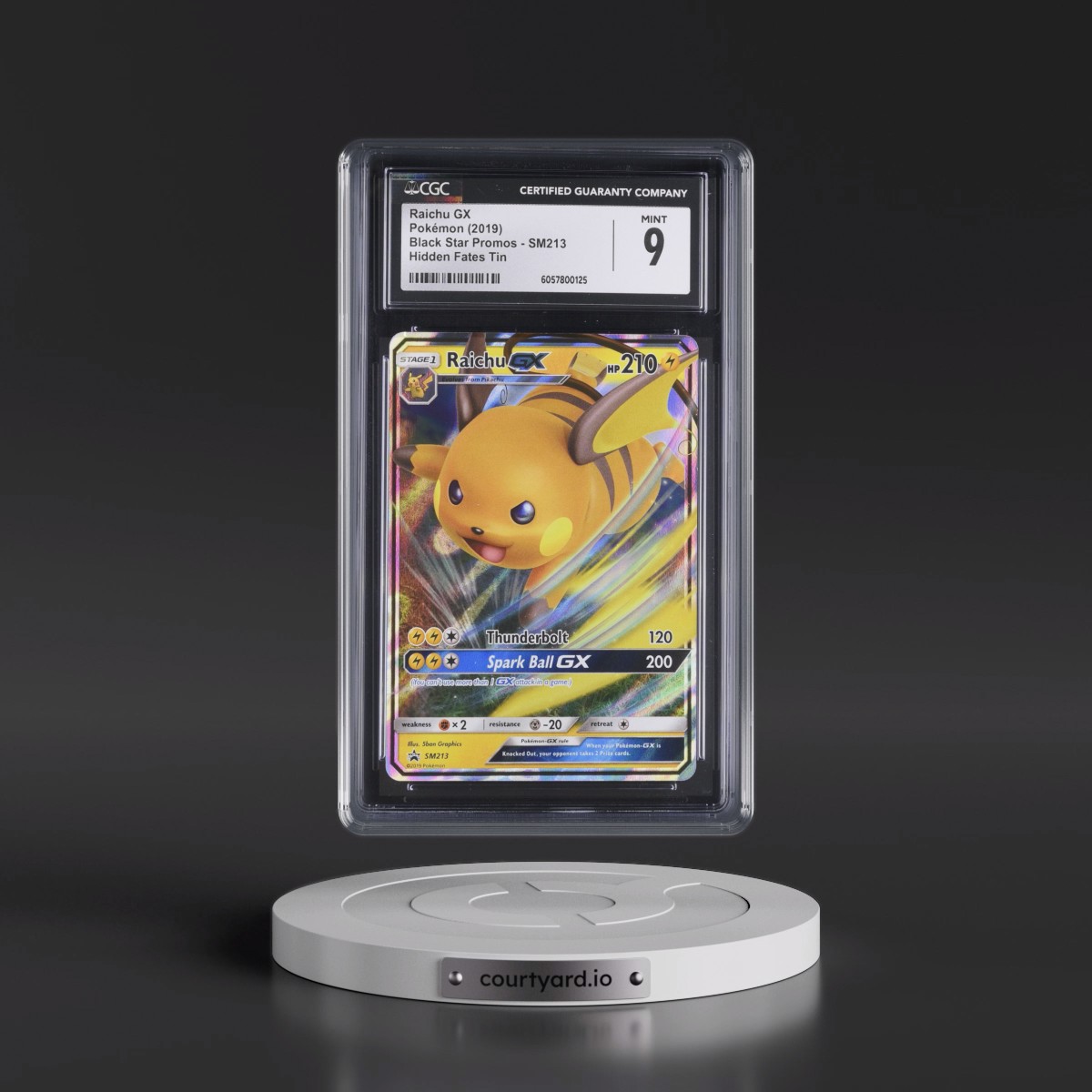 2016 Black Star Promos - Sun & Moon #SM213 Raichu GX - Holo (CGC 9 MINT)