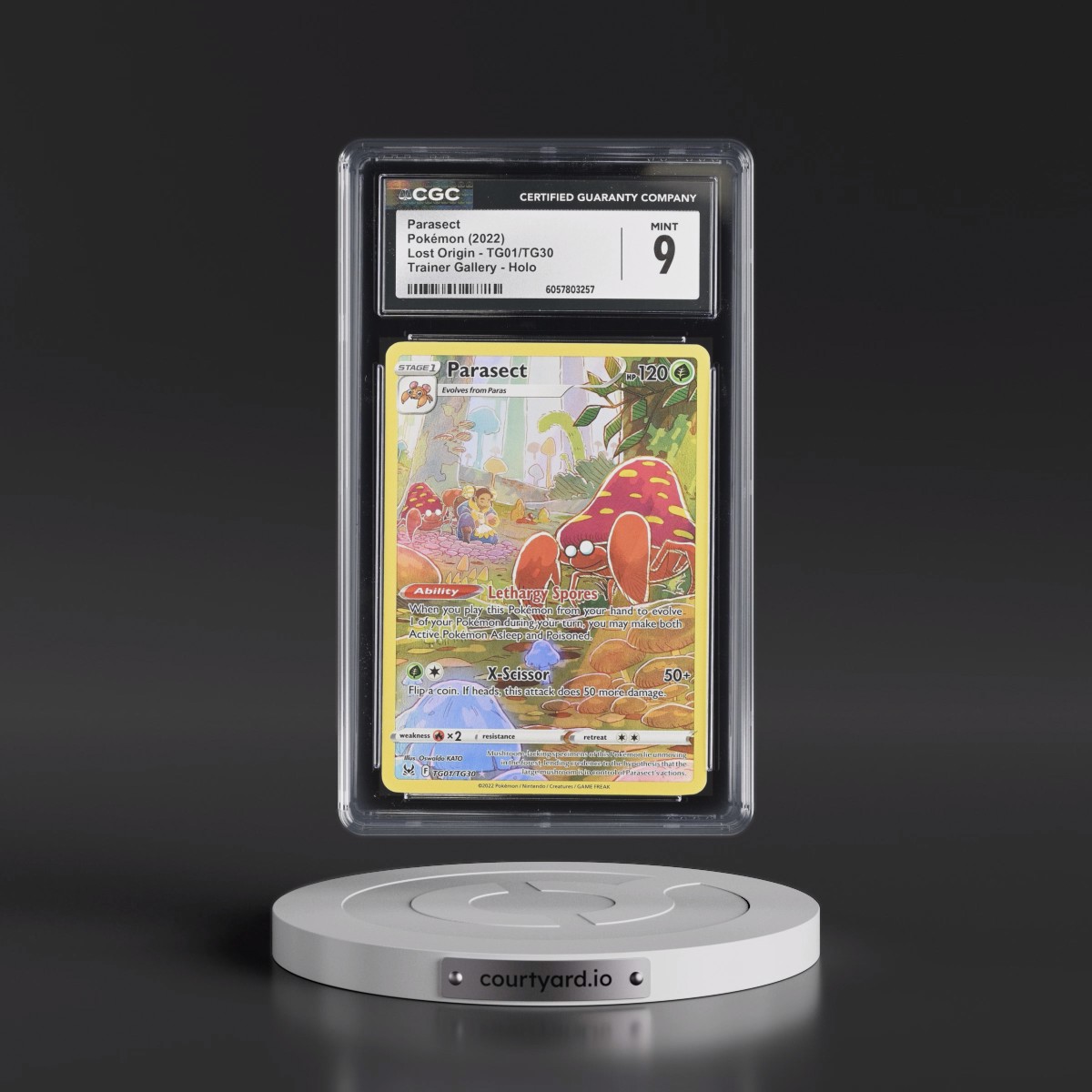 2022 Lost Origin #TG01/TG30 Parasect - Trainer Gallery Holo (CGC 9 MINT)