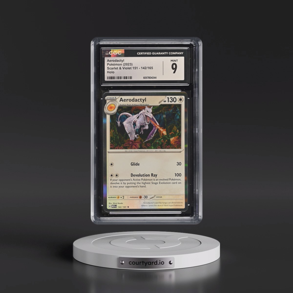 2023 Scarlet & Violet 151 - MEW EN #142/165 Aerodactyl - Holo (CGC 9 MINT)