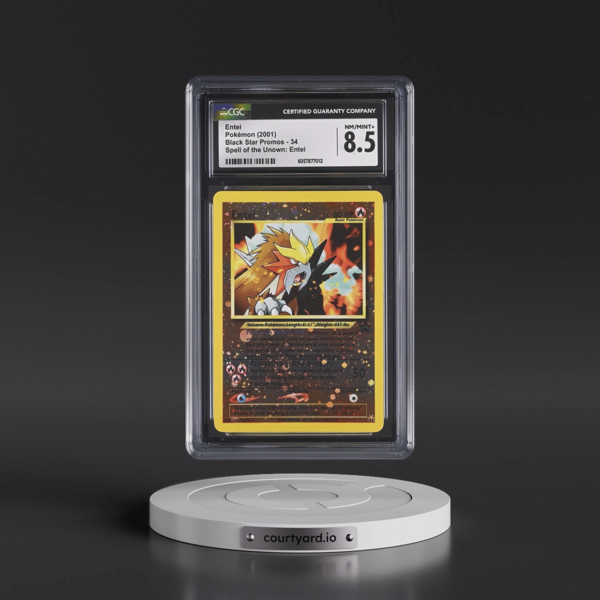 1999 Black Star Promos #34 Entei - Reverse Holo Spell of the Unown: Entei () (CGC 8.5 NM-MT+)