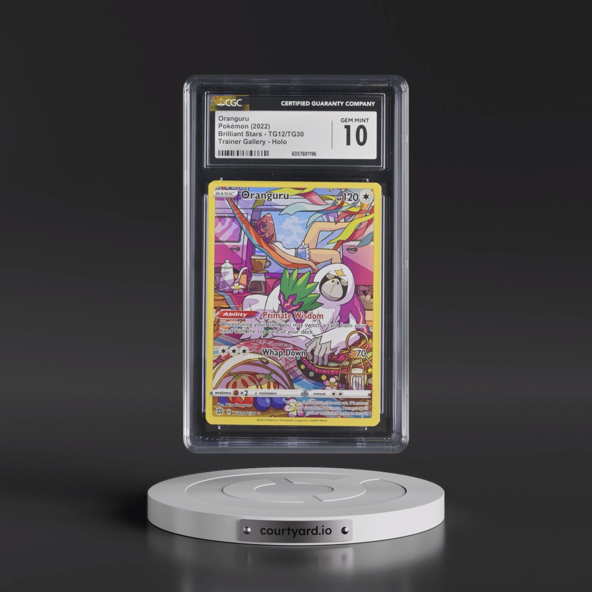 2022 Brilliant Stars Oranguru - Trainer Gallery Holo #TG12/TG30 CGC 10