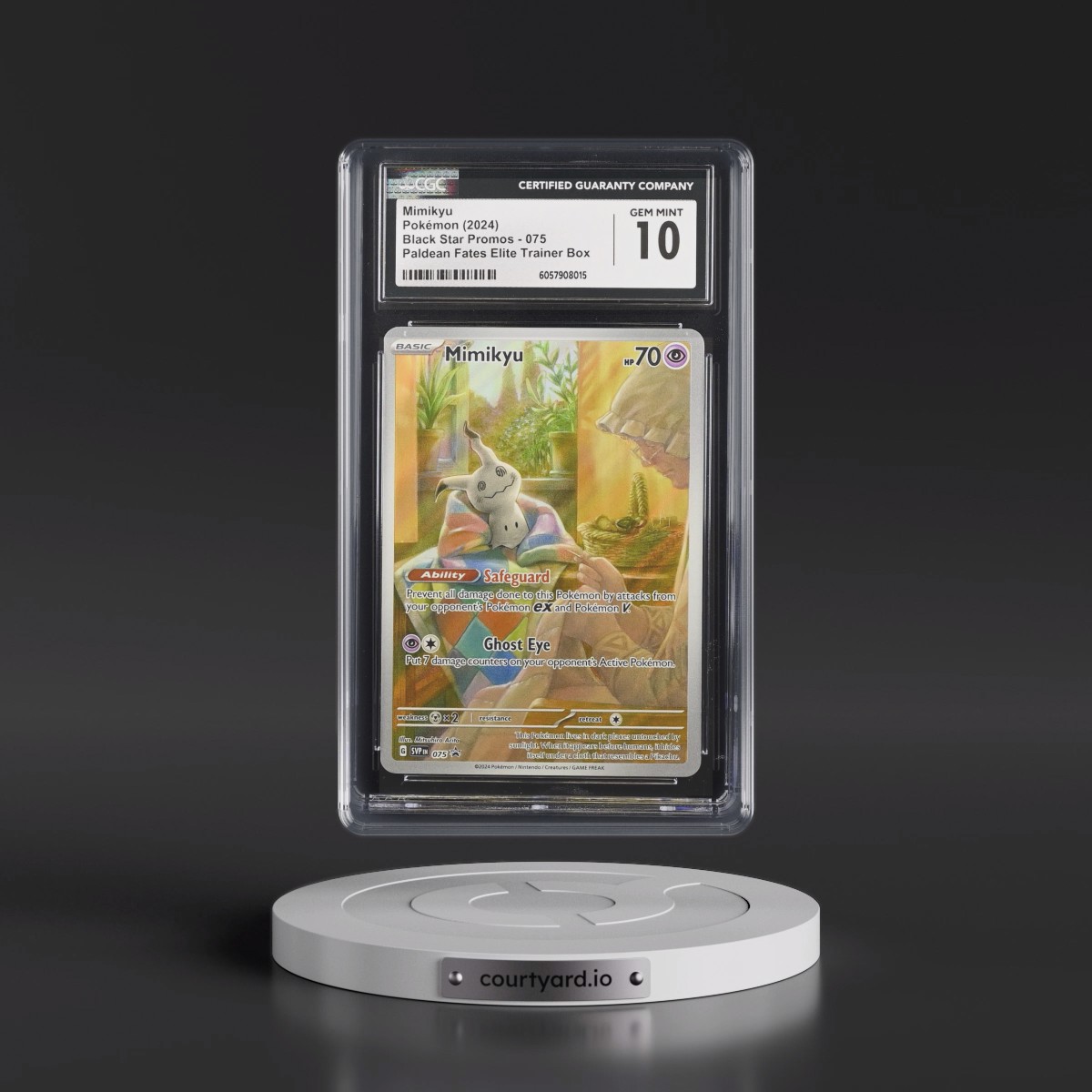 2023 Black Star Promos - Scarlet & Violet SVP EN #075 Mimikyu - Paldean Fates Elite Trainer Box (Holo) (CGC 10 GEM MINT)