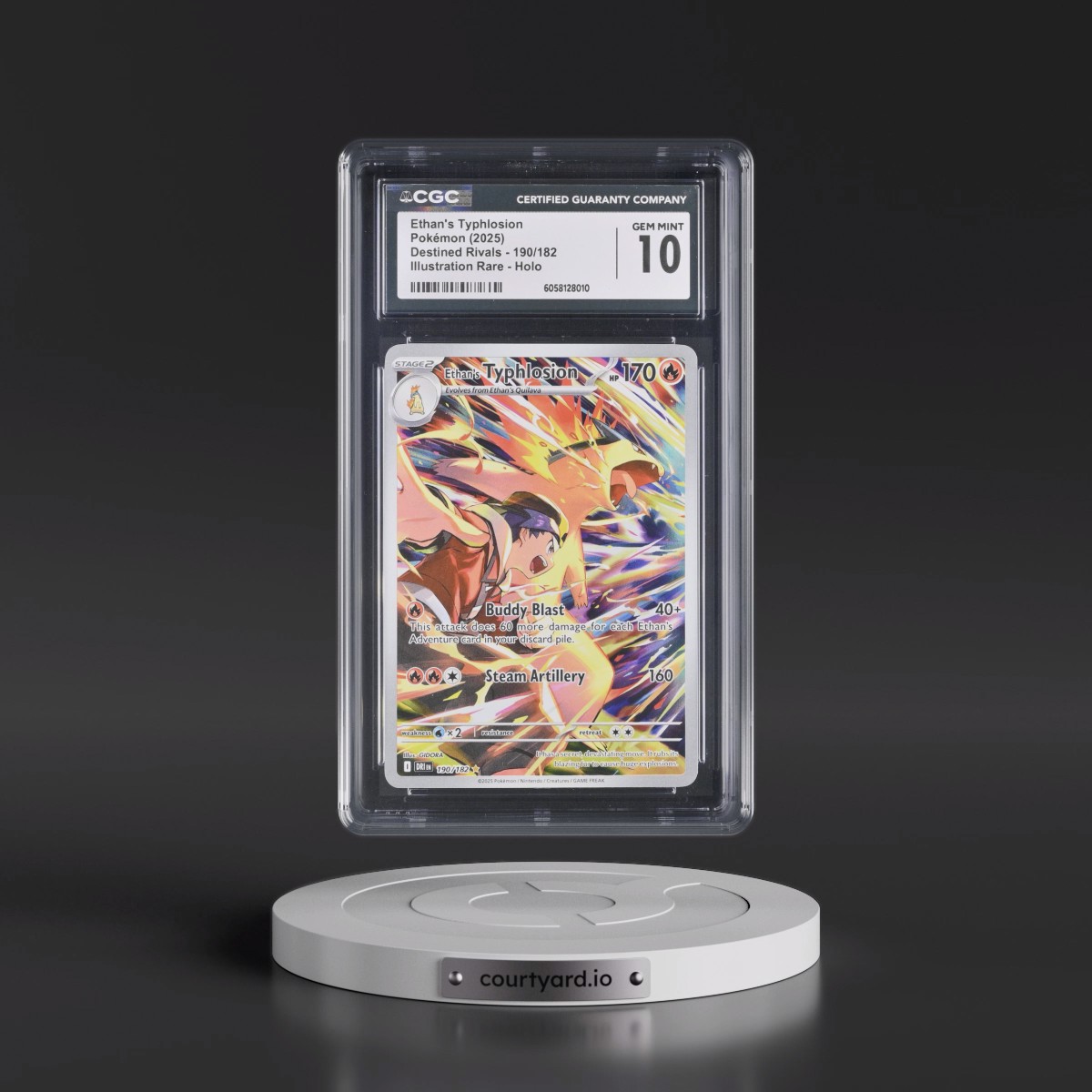 2025 Destined Rivals - DRI EN #190/182 Ethan's Typhlosion - Illustration Rare Holo (CGC 10 GEM MINT)