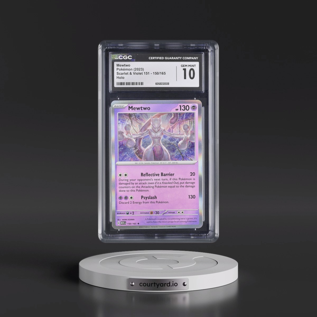 2023 Scarlet & Violet 151 - MEW EN #150/165 Mewtwo - Holo (CGC 10 GEM MINT)