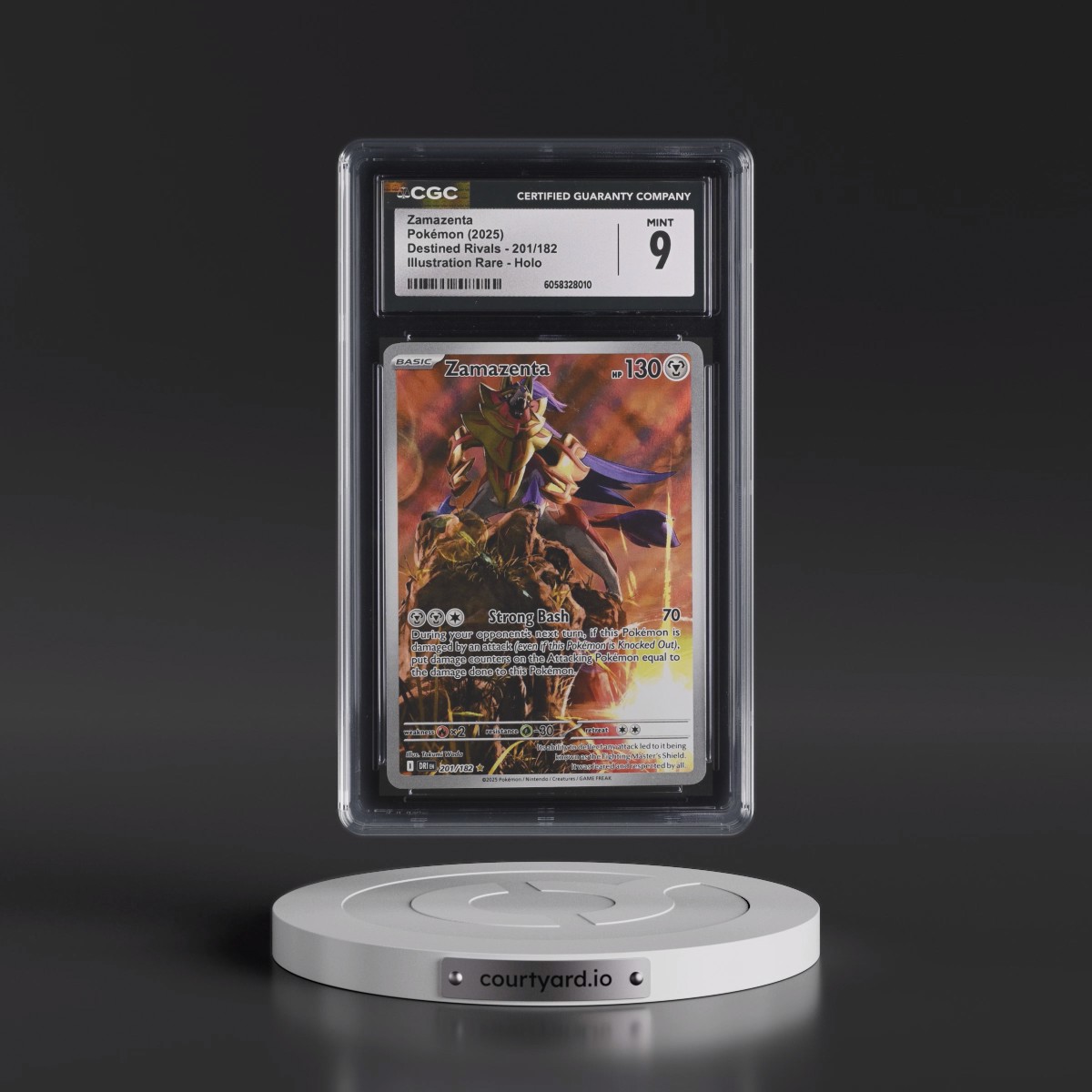 2025 Destined Rivals - DRI EN #201/182 Zamazenta - Illustration Rare Holo (CGC 9 MINT)