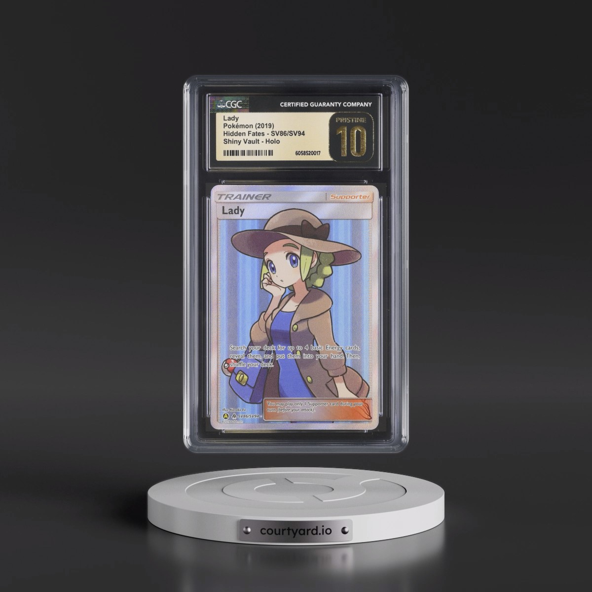 2019 Hidden Fates #SV86/SV94 Lady - Shiny Vault Holo (CGC 10 PRISTINE)