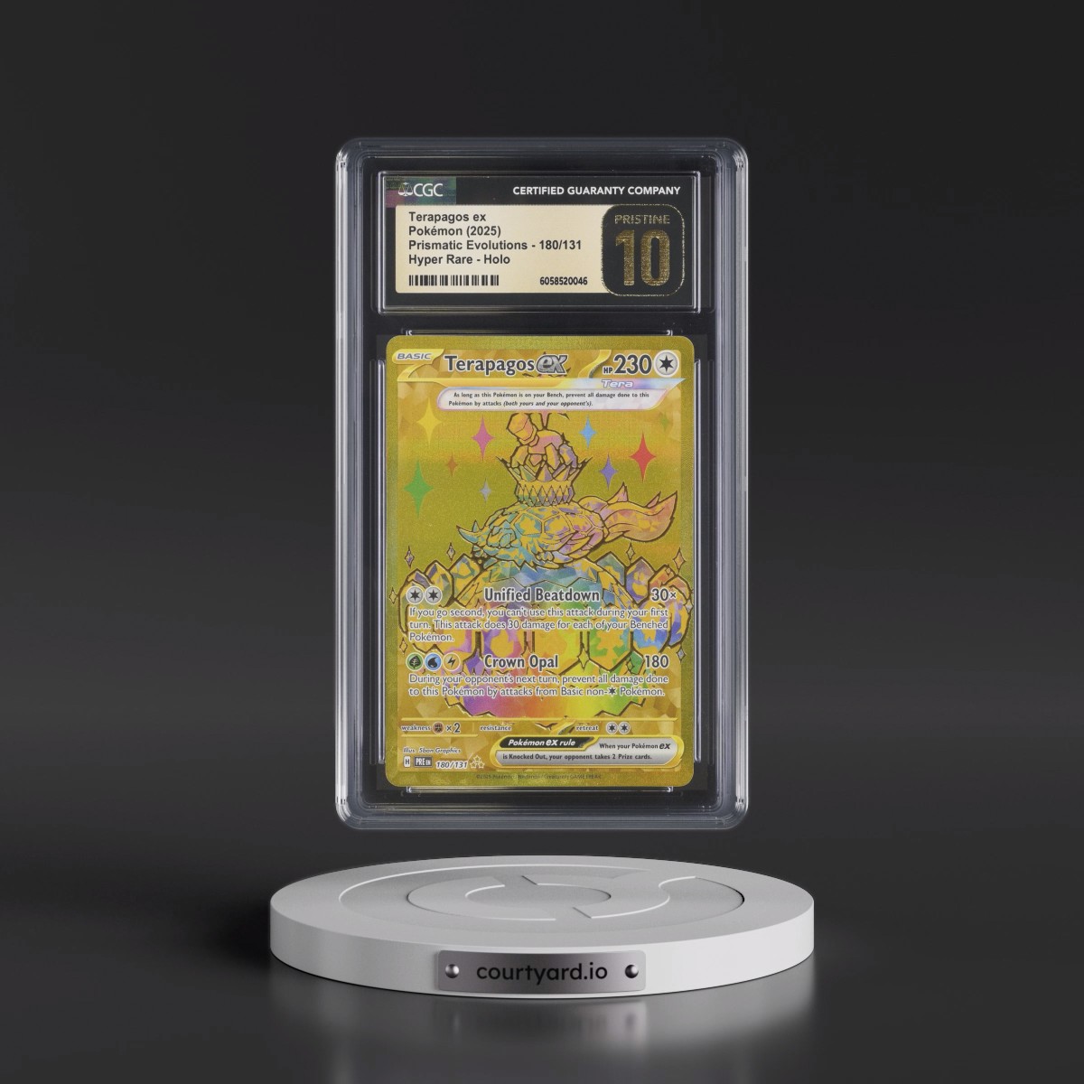 2024 Prismatic Evolutions - PRE EN #180/131 Terapagos ex - Hyper Rare Holo (CGC 10 PRISTINE)