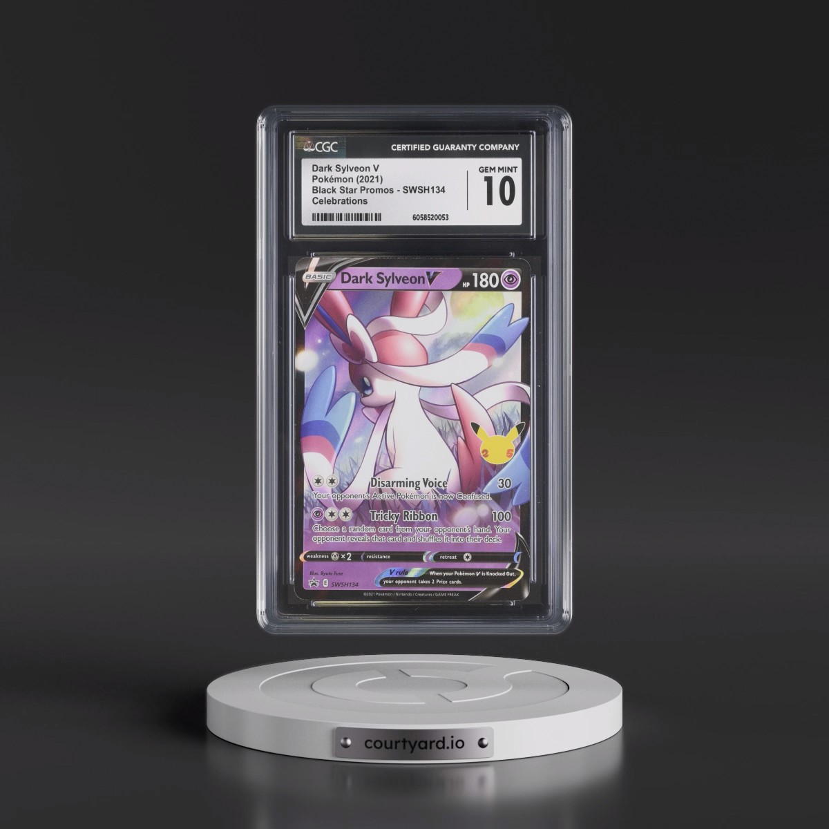 2017 Black Star Promos - Sword & Shield #SWSH134 Dark Sylveon V - Celebrations (Holo) (CGC 10 GEM MINT)