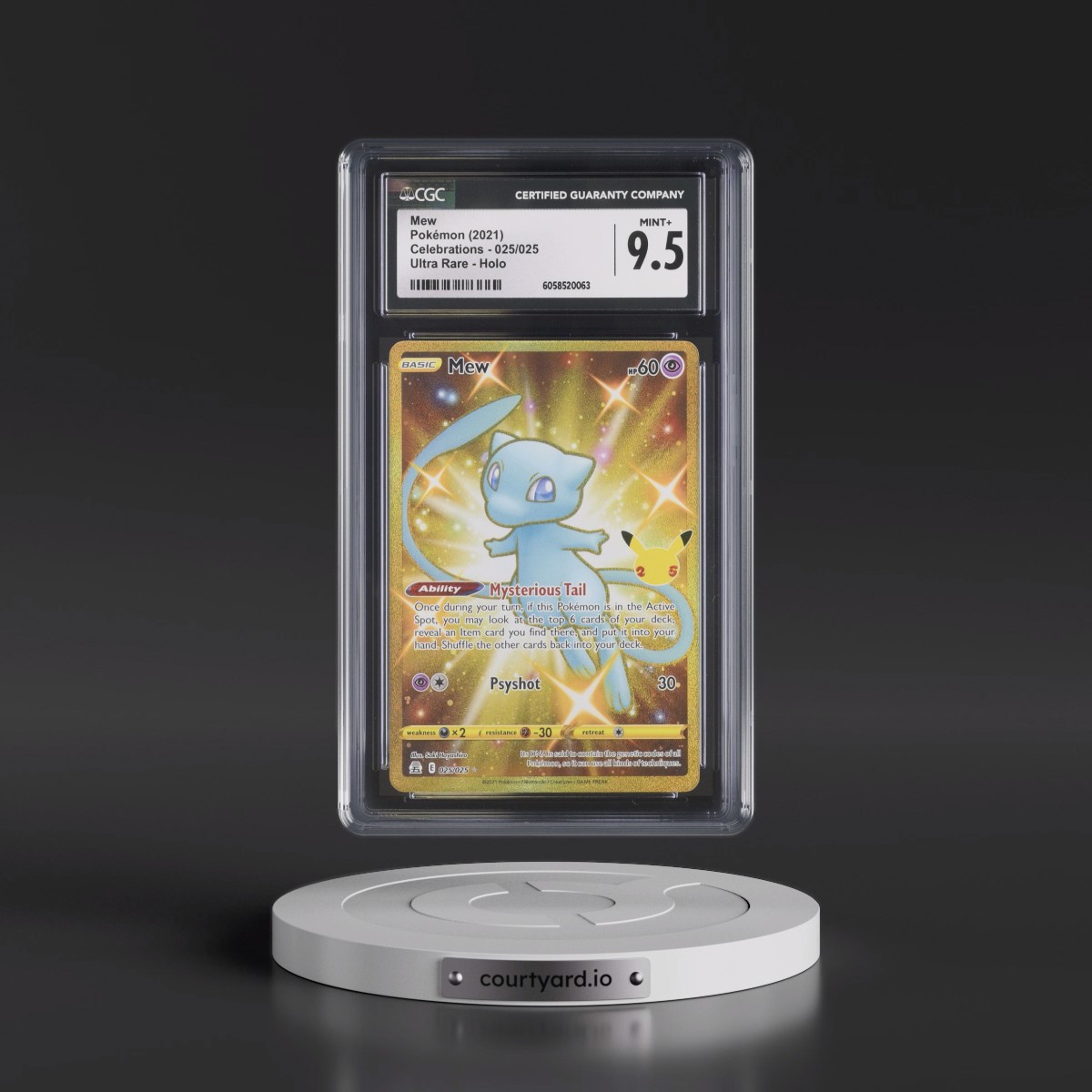 2021 Celebrations #025/025 Mew - Ultra Rare Holo (CGC 9.5 MINT+)
