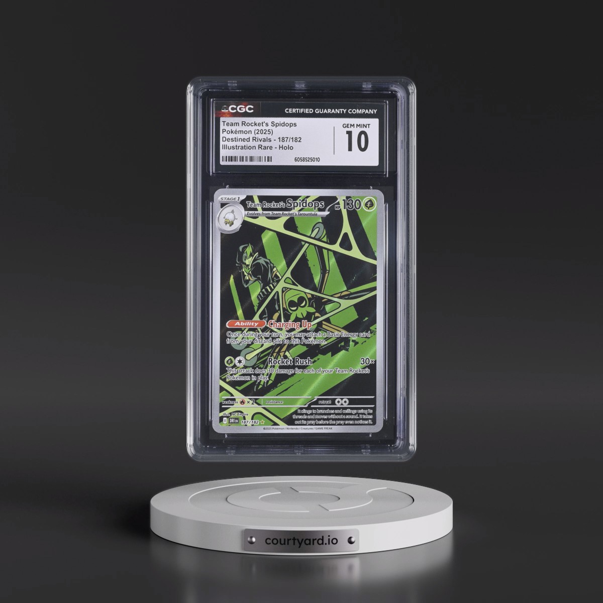 2025 Destined Rivals - DRI EN #187/182 Team Rocket's Spidops - Illustration Rare Holo (CGC 10 GEM MINT)