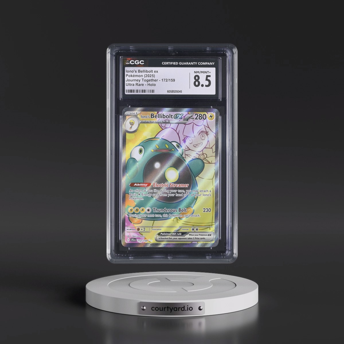 2024 Journey Together - JTG EN #172/159 Iono's Bellibolt ex - Ultra Rare Holo (CGC 8.5 NM-MT+)
