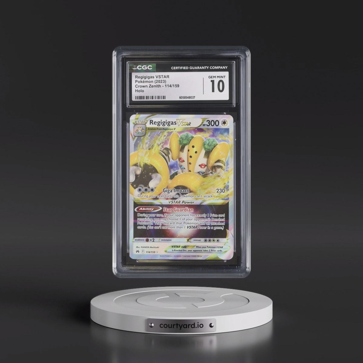 2023 Crown Zenith #114/159 Regigigas VSTAR - Holo (CGC 10 GEM MINT)