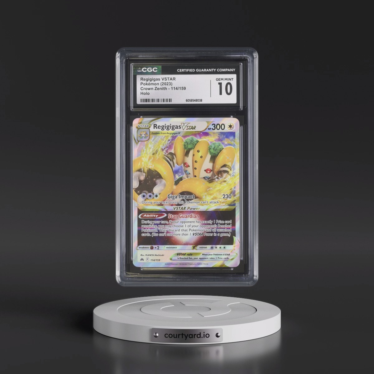 2023 Crown Zenith #114/159 Regigigas VSTAR - Holo (CGC 10 GEM MINT)