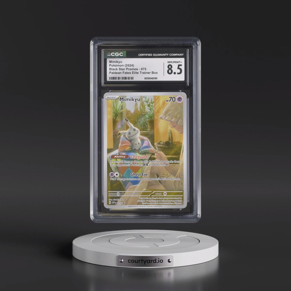 2023 Black Star Promos - Scarlet & Violet SVP EN #075 Mimikyu - Paldean Fates Elite Trainer Box (Holo) (CGC 8.5 NM-MT+)