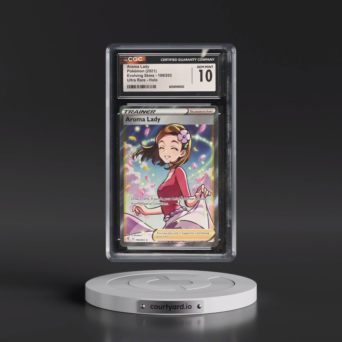 2021 Evolving Skies #199/203 Aroma Lady - Ultra Rare Holo (CGC 10 GEM MINT)