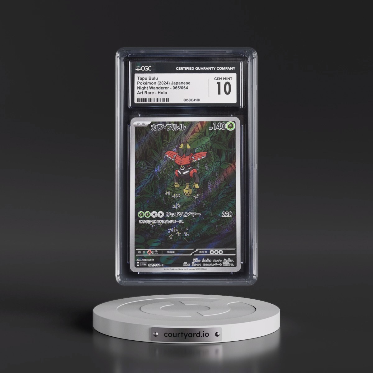 2024 Night Wanderer #065/064 Tapu Bulu - Art Rare Holo (CGC 10 GEM MINT)