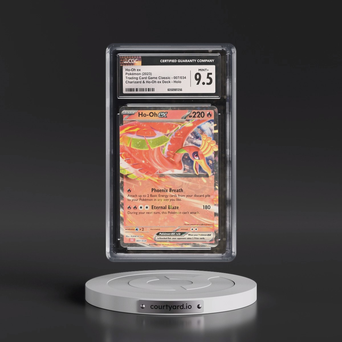 2023 Trading Card Game Classic - CLV, CLC, CLB #007/034 Ho-Oh ex - Charizard & Ho-Oh ex Deck - CLC Holo (CGC 9.5 MINT+)