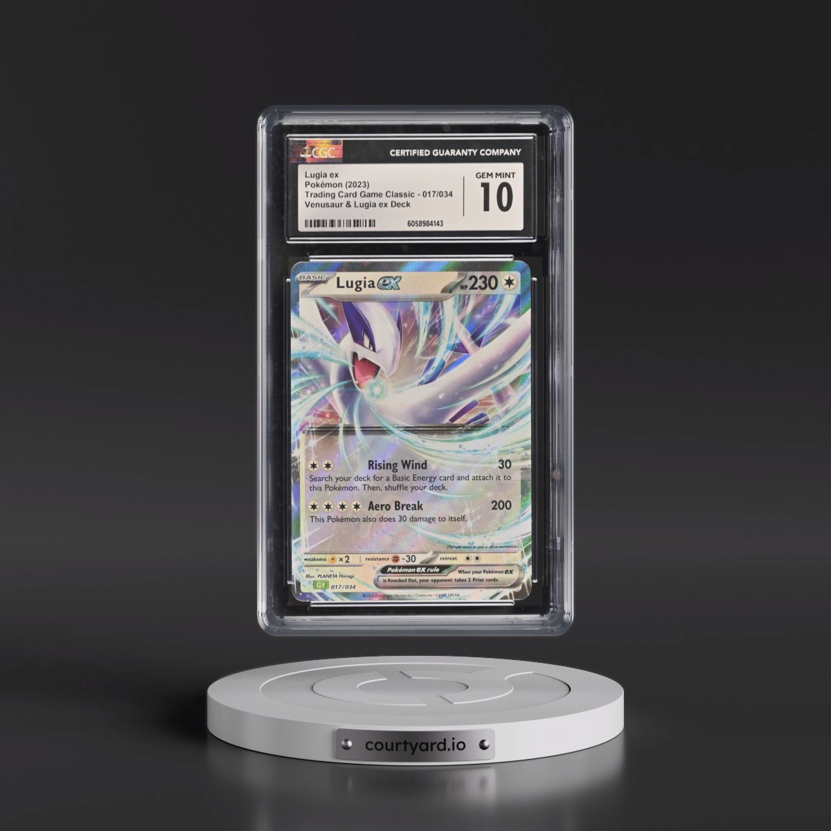 2023 Trading Card Game Classic - CLV, CLC, CLB #017/034 Lugia ex - Venusaur & Lugia ex Deck - CLV Holo (CGC 10 GEM MINT)