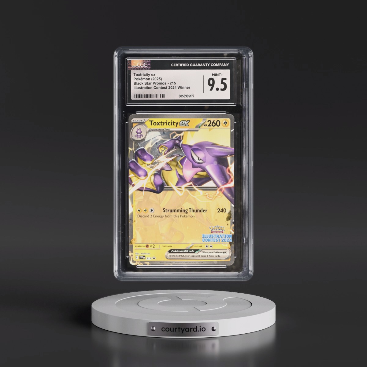 2023 Black Star Promos - Scarlet & Violet SVP EN #215 Toxtricity ex - Illustration Contest 2024 Winner (CGC 9.5 MINT+)