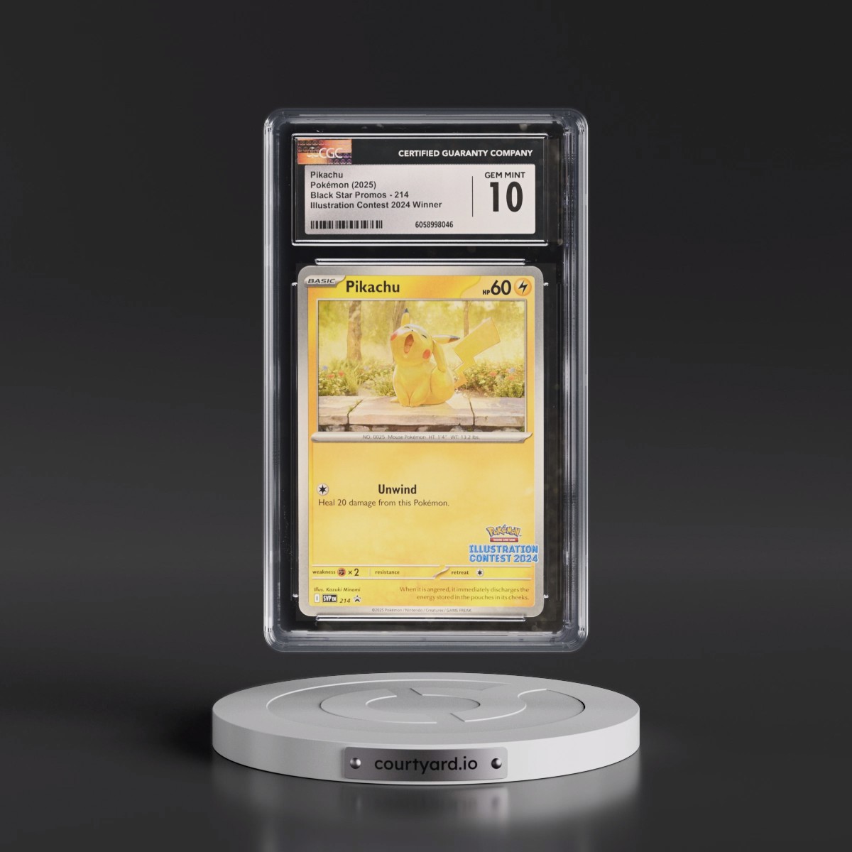 2023 Black Star Promos - Scarlet & Violet SVP EN #214 Pikachu - Illustration Contest 2024 Winner (CGC 10 GEM MINT)