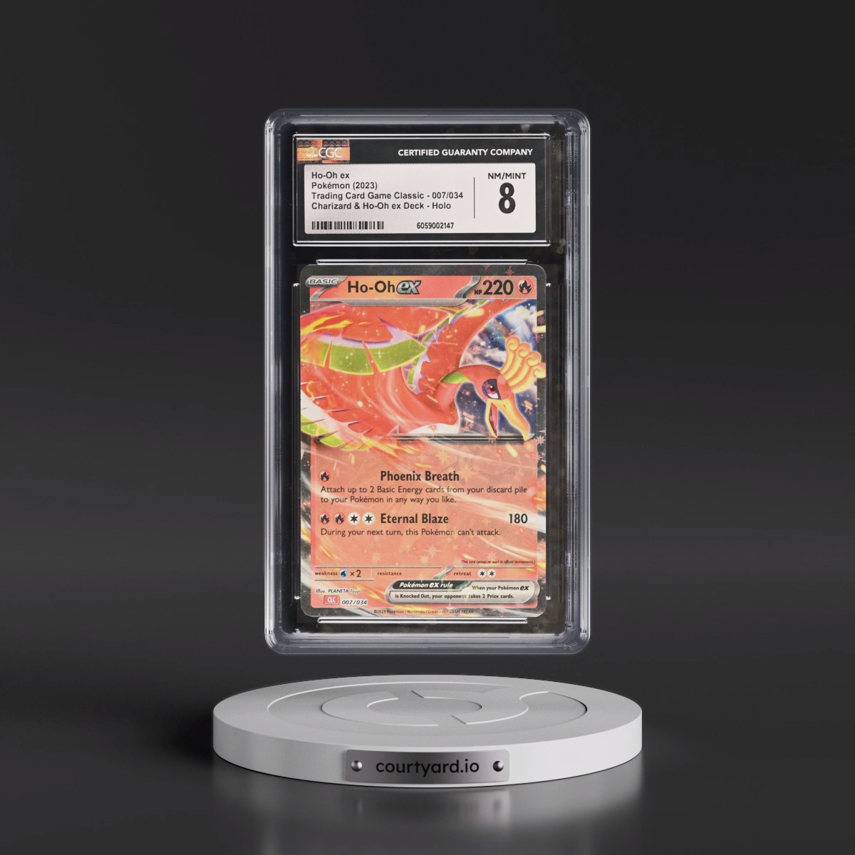 2023 Trading Card Game Classic - CLV, CLC, CLB #007/034 Ho-Oh ex - Charizard & Ho-Oh ex Deck - CLC Holo (CGC 8 NM-MT)