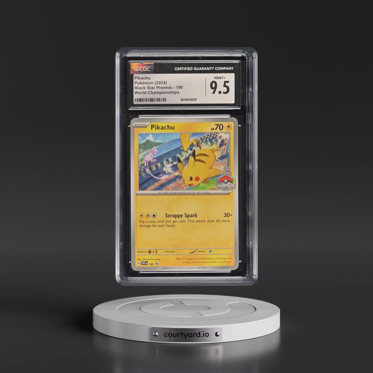 2023 Black Star Promos - Scarlet & Violet SVP EN #190 Pikachu - World Championships (CGC 9.5 MINT+)