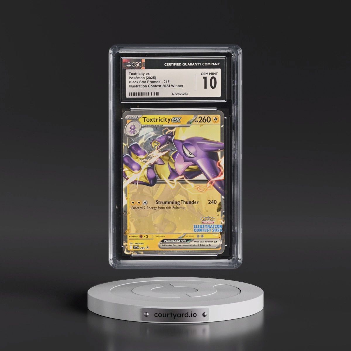 2023 Black Star Promos - Scarlet & Violet SVP EN #215 Toxtricity ex - Illustration Contest 2024 Winner (CGC 10 GEM MINT)